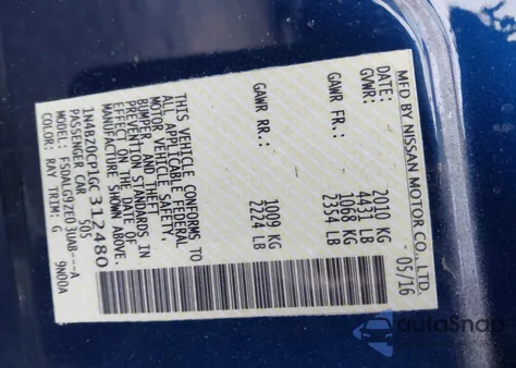 2016 Nissan Leaf Sl из США, поврежденный, VIN 1N4BZ0CP1GC312480